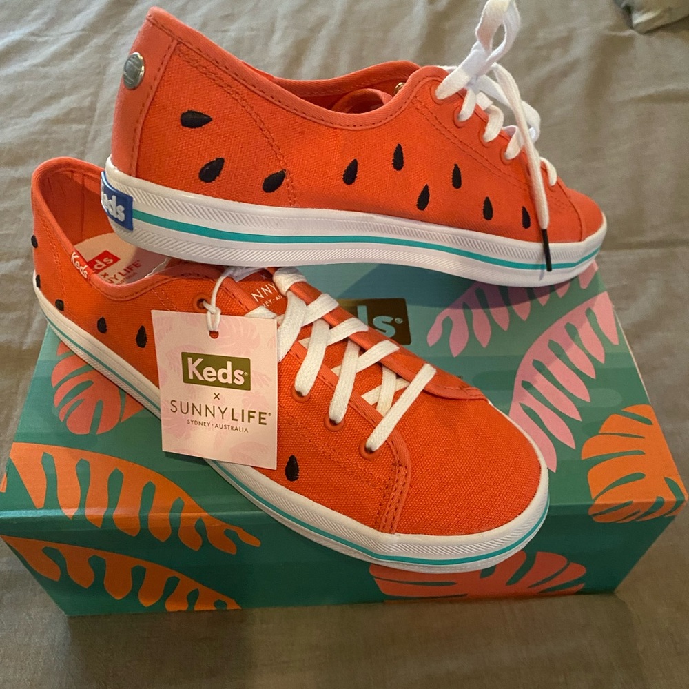 New collab!! Keds + Sunnylife watermelon shoes. Perfect for summer! NWT size 7.5